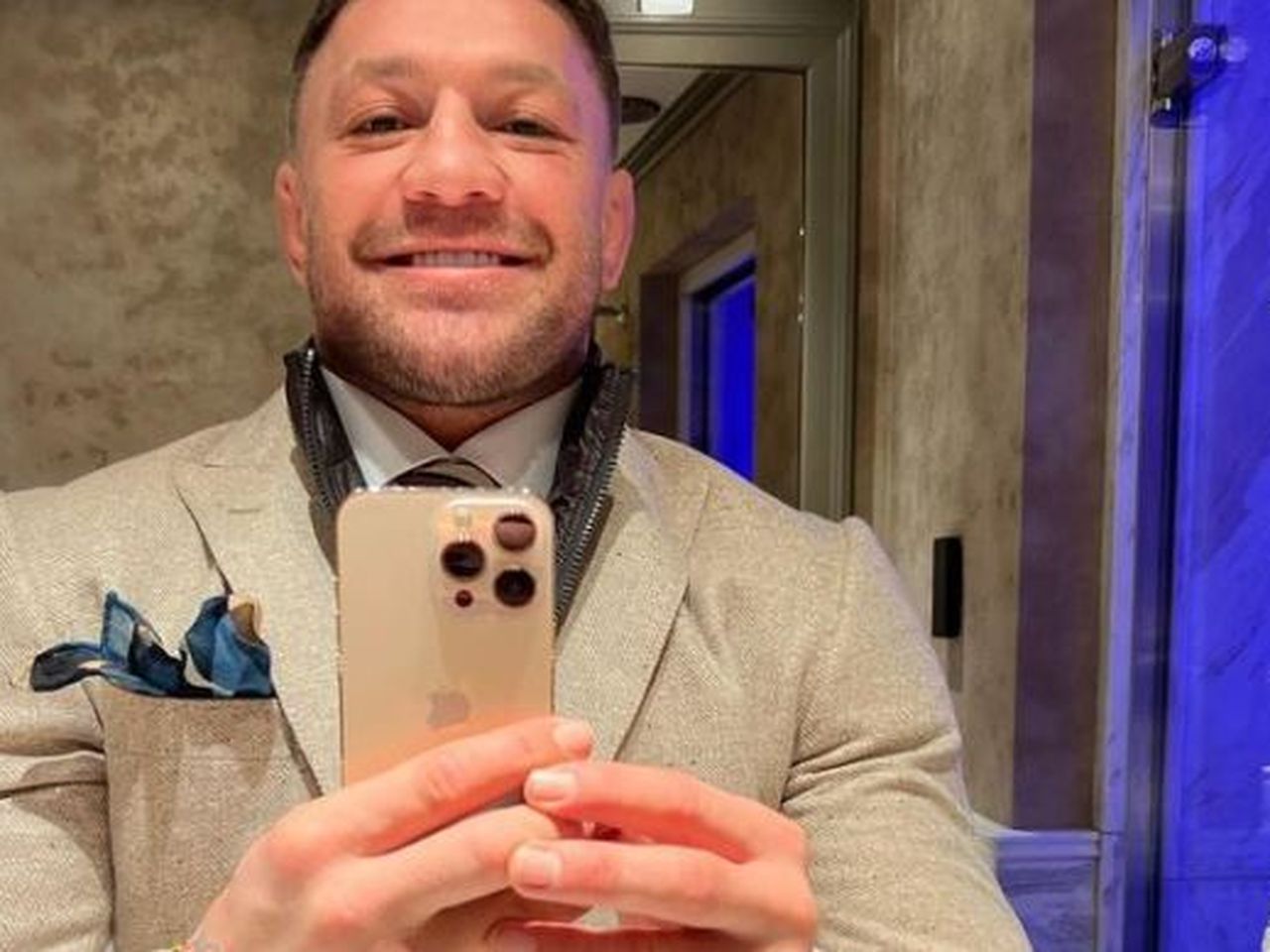 Conor Mcgregor Snaps Smiling Selfie Wearing New Suit And €120k Rolex